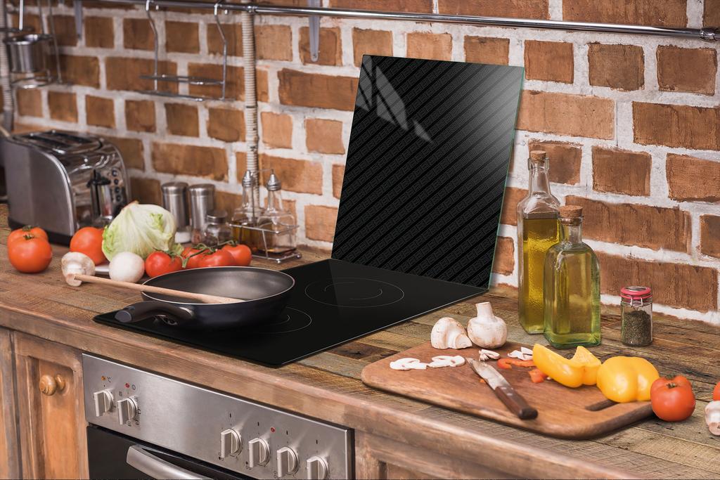 TAGLIERE IN VETRO 45x52 NERO