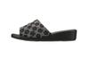 Pansy 9335 Indoor Puffed Jacquard Size Black Shoes, Weave, Women's, M,