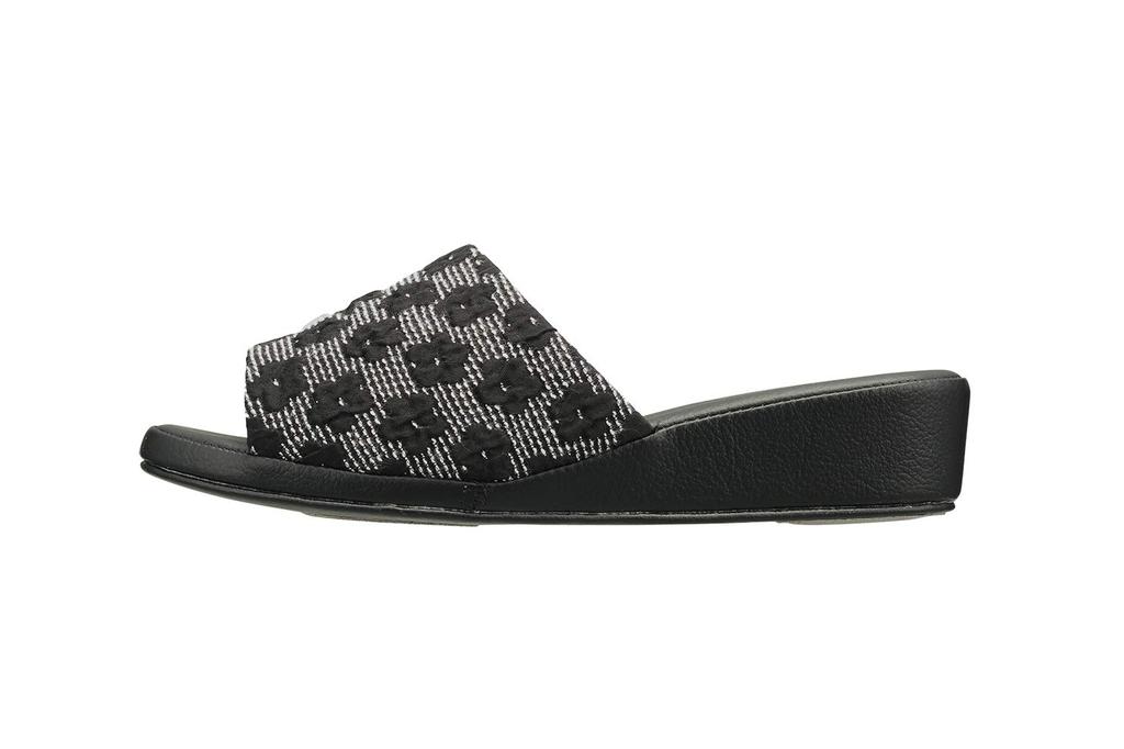 Pansy 9335 Indoor Puffed Jacquard Size Black Shoes, Weave, Women's, M,