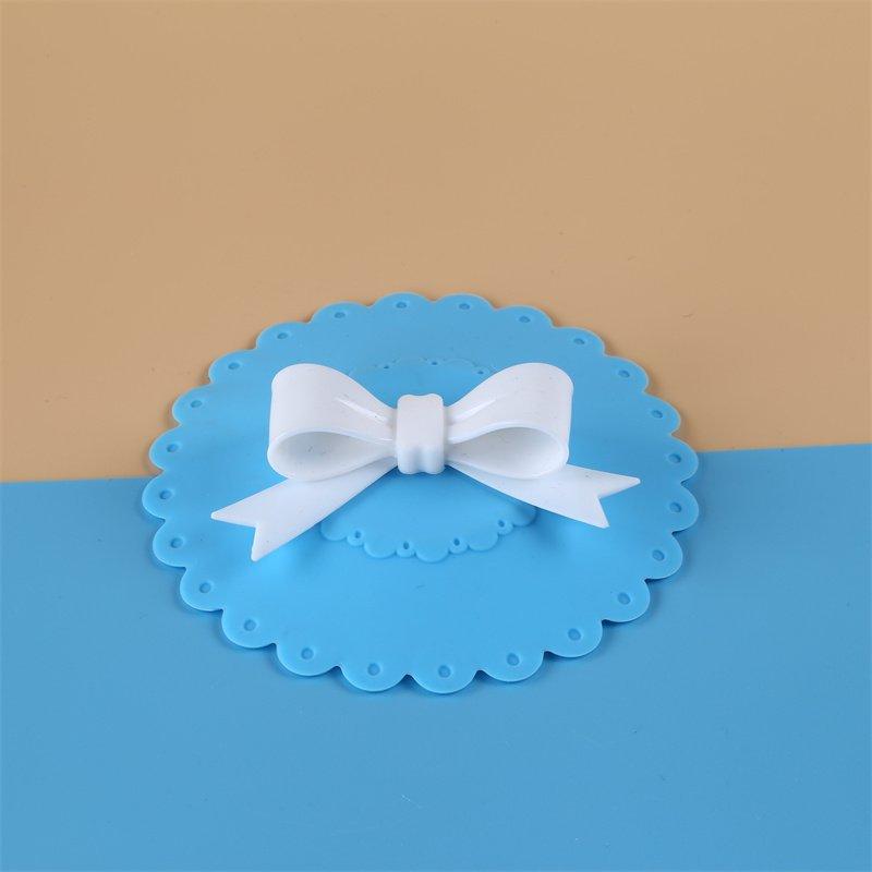 Silicone Green Flower, Cartoon Bow-tie Cat Water Cup, Ceramic Cup Lid, Silicone Sealed Cup Lid
