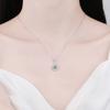 New 20 Carat Green Moissanite Pendant Necklace for Women Lady S925 Sterling Silver Lab Diamond Neck Chain Jewelry Wholesale