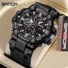 SANDA Men Watch Sports Digital Electronic Watch Silicone Strap Waterproof LED Man Wristwatch Men's Quartz Watches Montre Homme