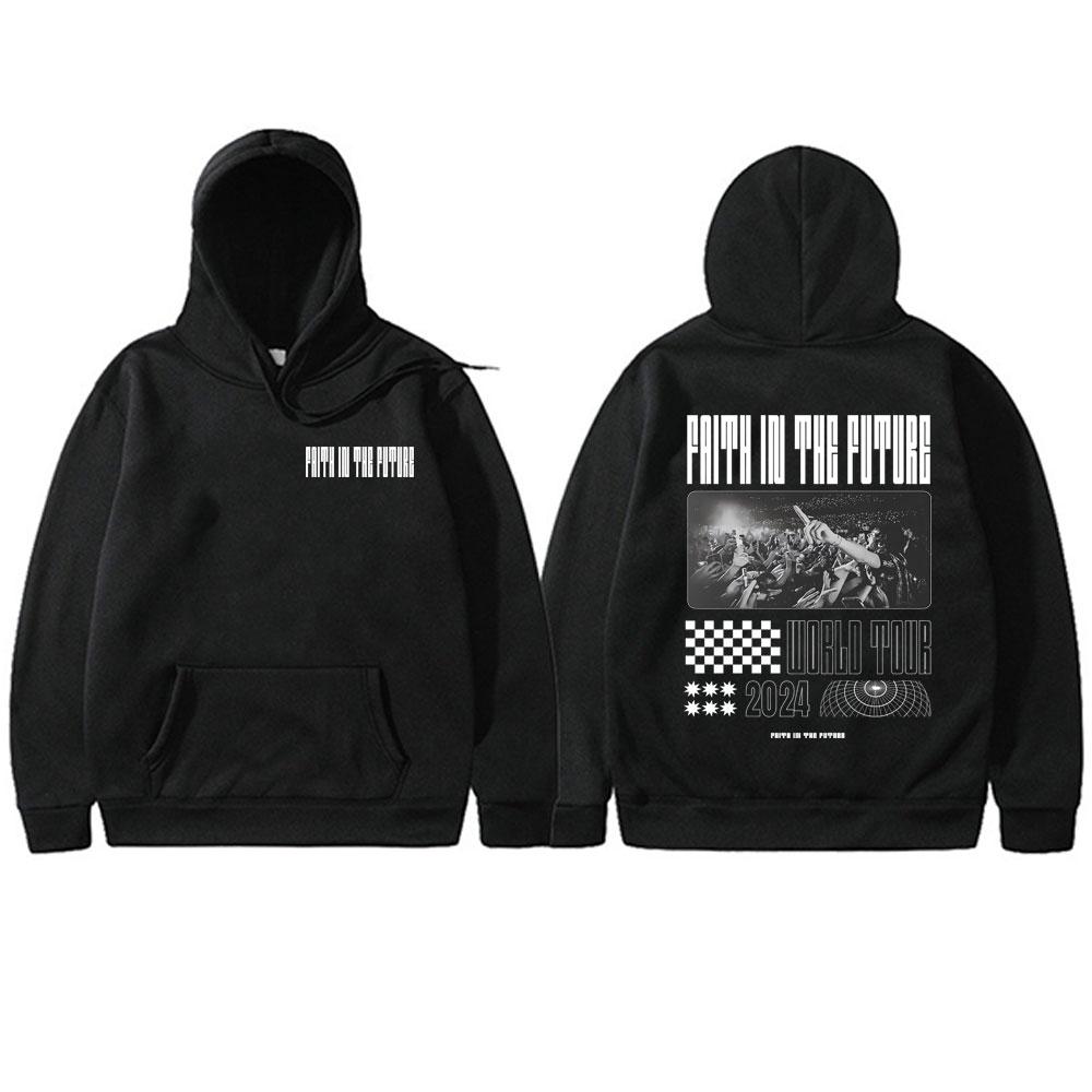 Faith In The Future Woeld Tour 2024 Hoodie Men Women Hip Hop Vintage Oversized Streetwear Male Fashion Casual Pullover Hoodies