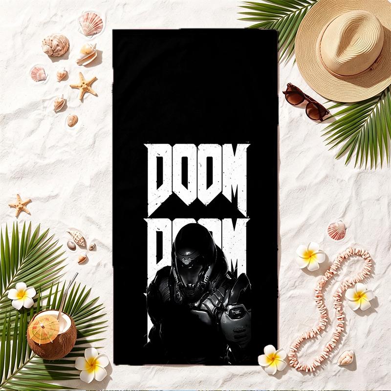 Doom Soft Beach Towel Stylish Beach Pool Towel for Summer Seaside Vacation Travel