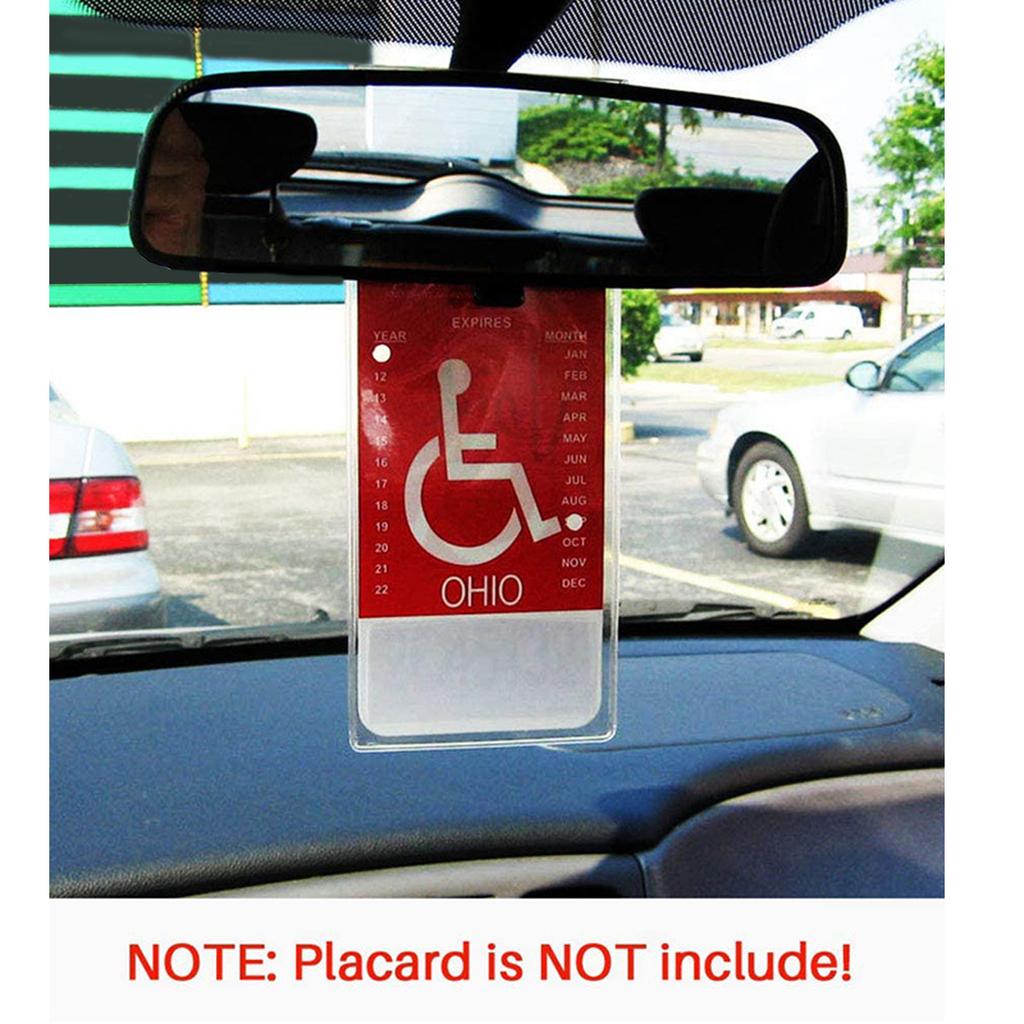 Handicap Parking Placard Holder Transparent Disabled Parking Permit Placard Protective Holder Cover (Set of 2)