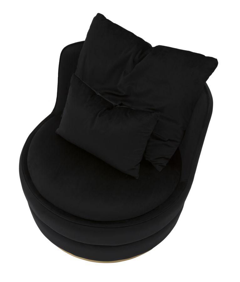 Sessel Paris Space Black Gold Cm Ø 84X72