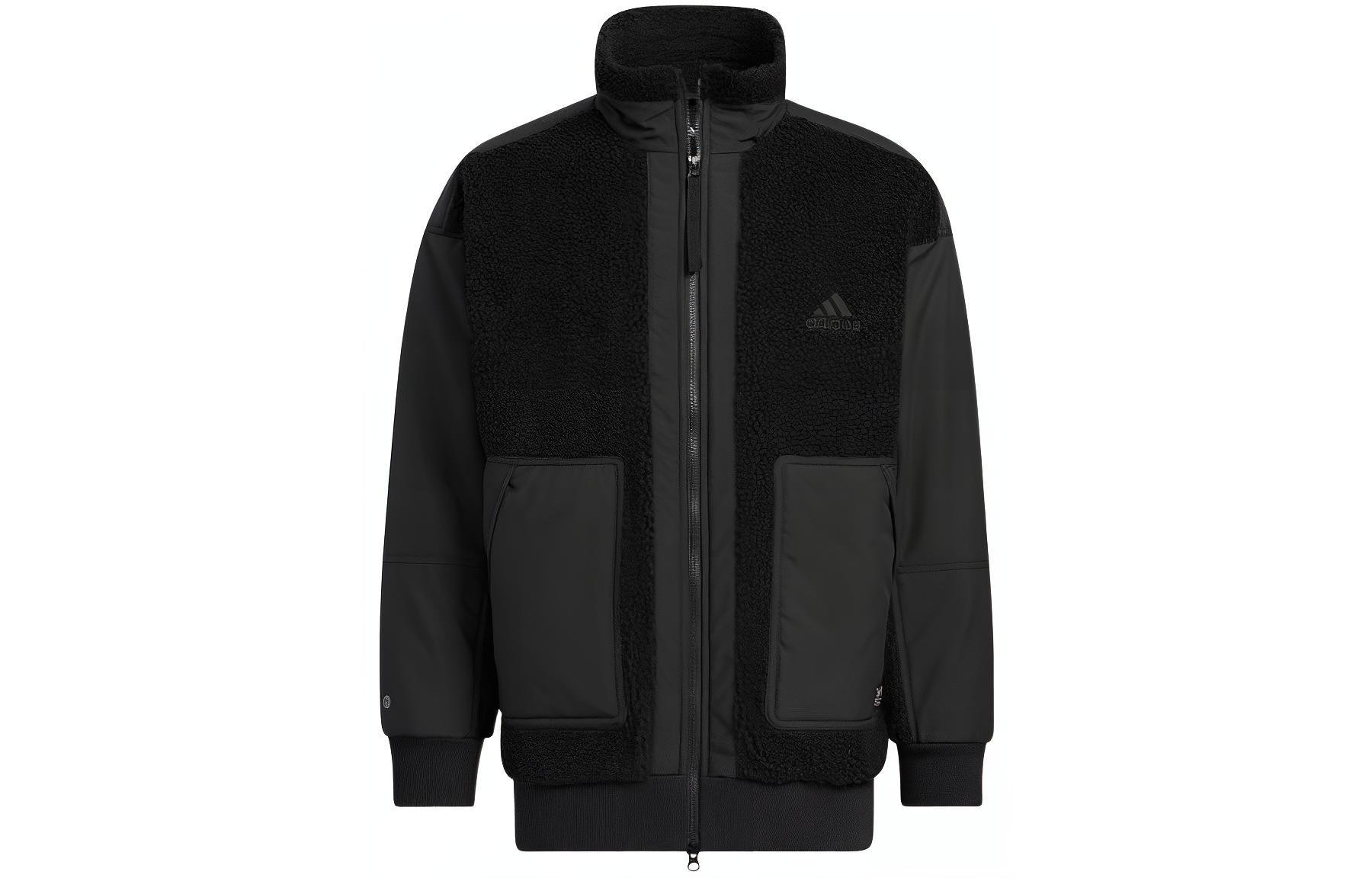 Adidas Jackets Men s Black Stand Collar Moderate HP1388 S
