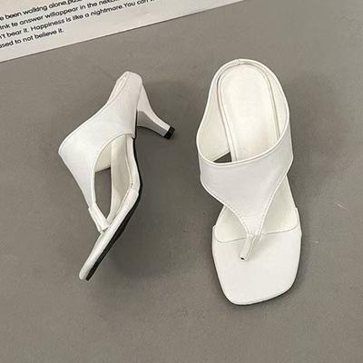 Módní dámské pantofle s klipem na prsty Boty na vysokém podpatku Designérské dámské žabky Móda 2025 Letní sandály Trend Značkové lodičky Mujer Zapatos