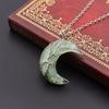 Chakela Natural Crystal Gravel Resin Winding Tree Of Life Moon Pendant Crescent Necklace N755