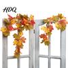Thanksgiving Party Supplies Artificial Maple Leaf Vines Realistic Flexible Autumn Garland Fall Rustic Home Accents Decoration Seasonal Rattan