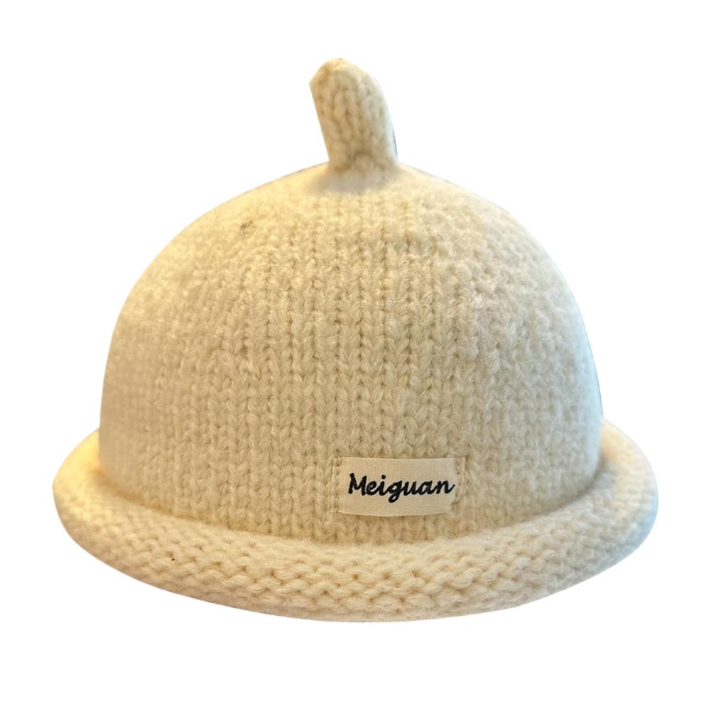 Autumn Winter Knitted  Cuffless Cap For Men Women Warm Cozy Soft Beanie Hat Country Fresh Sweet Style Fashion Headwear