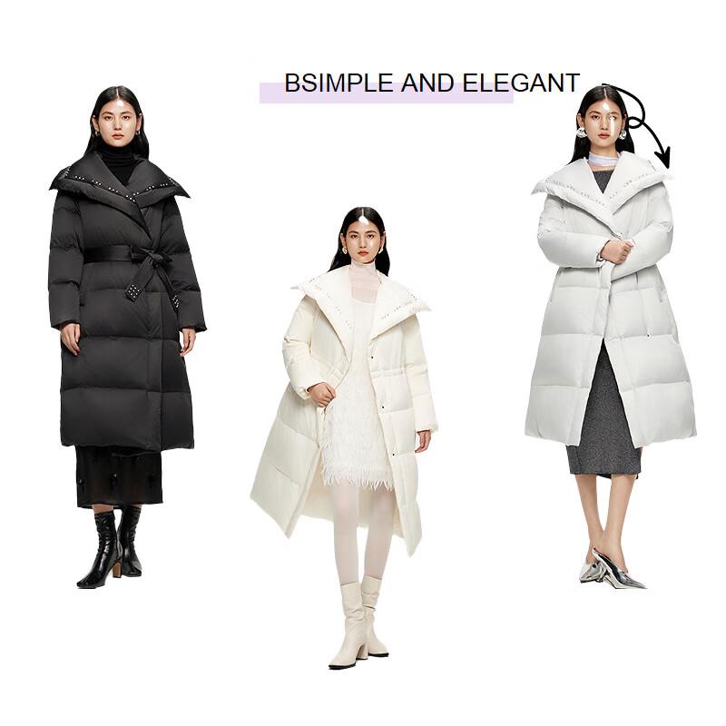 Ailayiyi Women's Long Goose Down Puffer Coat