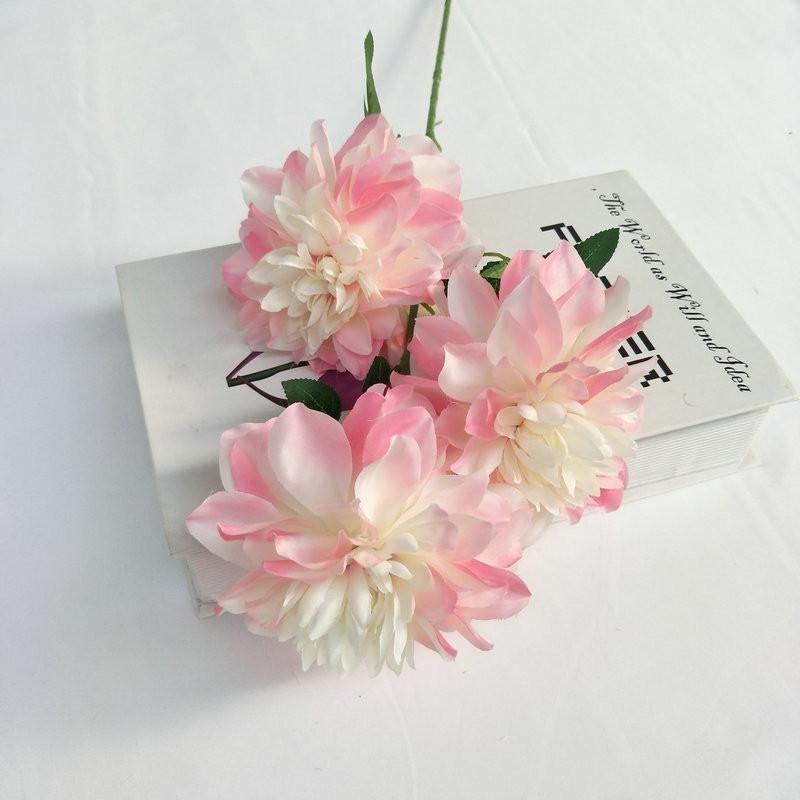 Faux Long Stem Dahlia Bouquet For Wedding Centerpiece And Living Room Decor