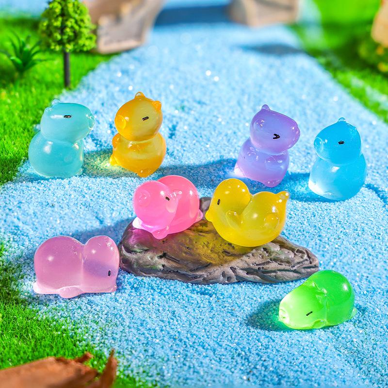 10-30 шт. Светящиеся Мини Капибары Смола Сказочный Сад Украшение Миниатюрная Фигурка Кавайное Животное Мох Микроландшафт Аксессуары 10pcs