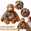 Süßes Affen-Stofftier Entzückende Kawaii Plüschtiere Kuschelspielzeug Stoffpuppe Geburtstagsgeschenke Heimdekoration für Kinder & Erwachsene