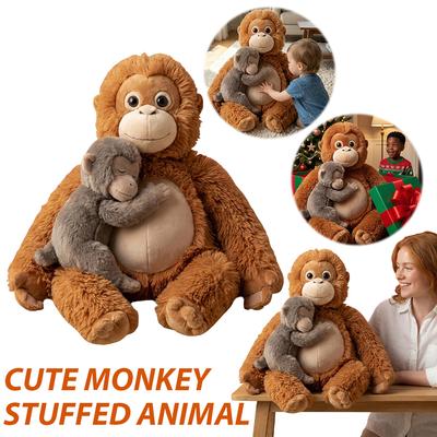 Cute Monkey Stuffed Animal Adorable Kawaii Plushies Hugging Toy Stuffed Doll Birthday Gifts Home Decor for Kids & Adults
