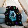 Fantasy Creatures Print Flannel Blanket, Soft Warm Lightweight Throw Blanket for Living Room,Sofa Bed Camping Office