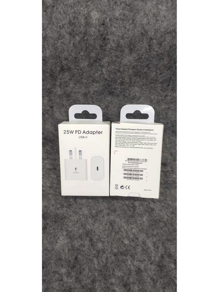 Compatible with Samsung PD25W US/UK Super Fast Charger for S23 and S22 Models, includes Australian Fast Charging Head.