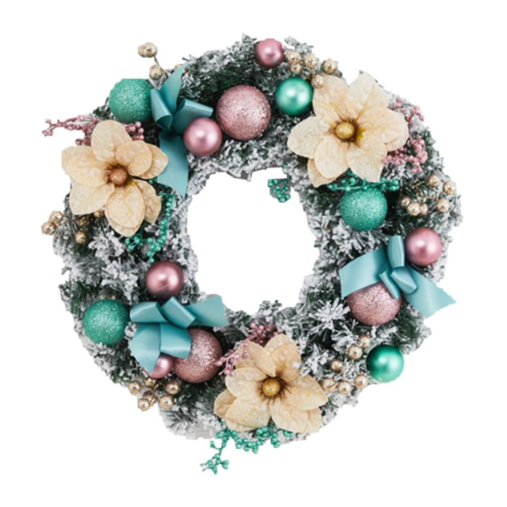

LED Lighted Christmas Wreath Artificial Xmas Wreath Battery Operated LED Lights 40cm for Outdoor Indoor Front Door Wall Windows