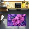 Elegant Lavender Floral Decorative Area Rug, Artistic Floor Mat for Living Room, Bedroom, Kitchen and Entryway Decor