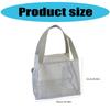 Ventilated Toiletry Organizer Clear Mesh Storage Bag Large Capacity Portable Shower Accessories Holder with Handle