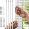 1Set 43cm Vertical Blind Wand Replacement, Clear for Smooth Blind Adjustment 2/4/6/8/10PCS