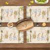 4pcs Classic Rabbit And Friends Multi-Position Printed Placemats - Washable, Suitable for Holiday Parties, Home Decor, Kitchen Countertops