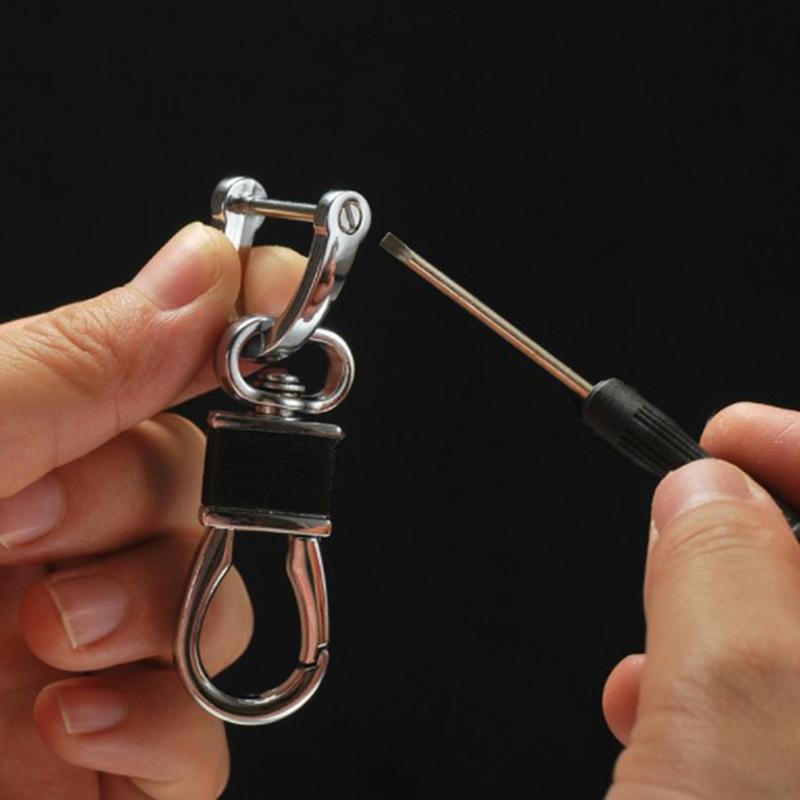 Car Keychain Thick Rod Classic D Shape Horseshoe Key Holder