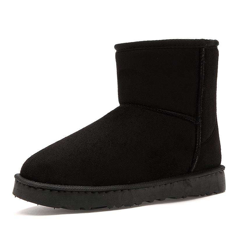 

Suede snow boots men s new winter velvet thickened couple s Northeast non-slip thick-soled short boots cotton shoes 36