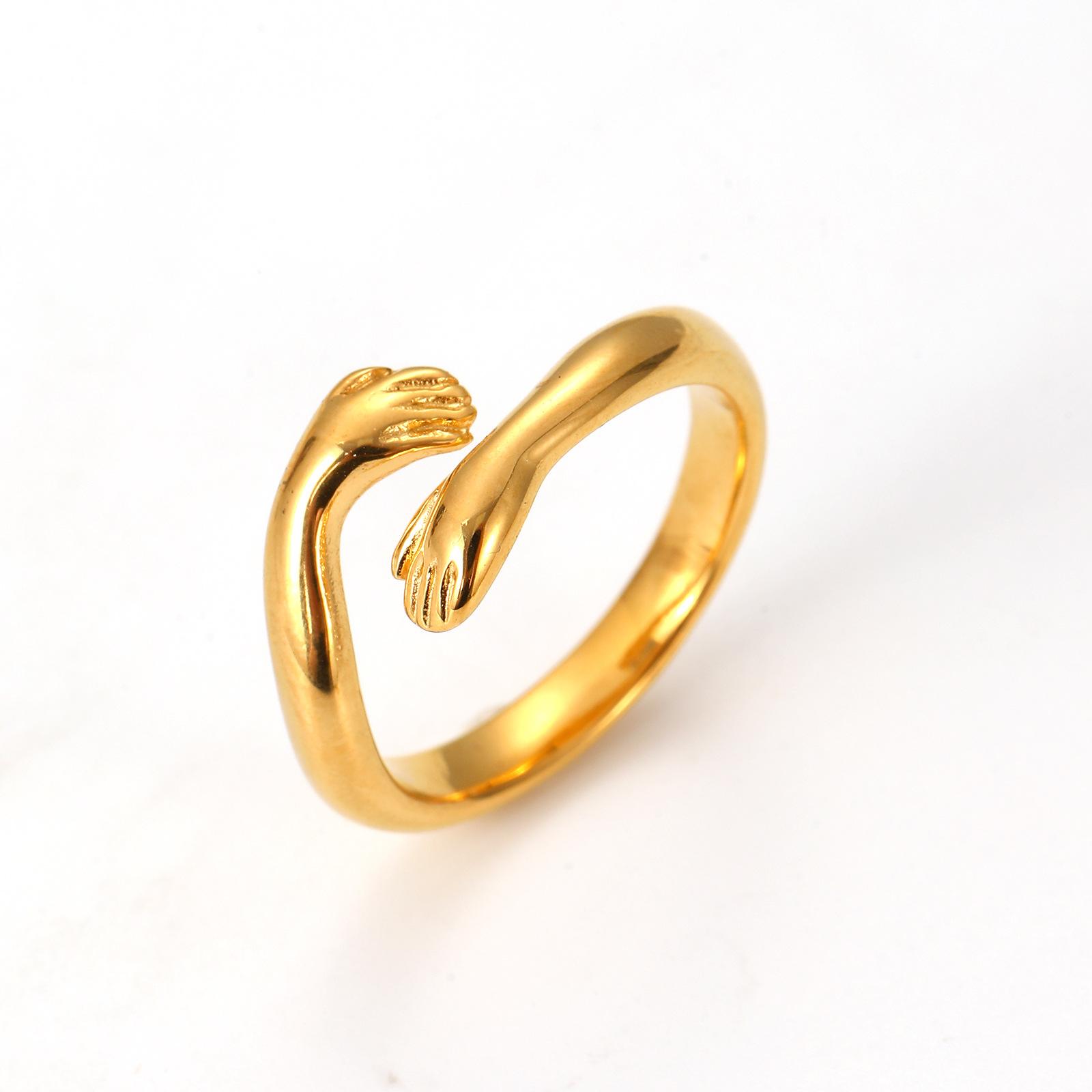 Plain Ring Taigang Open Ring Titanium Steel Does Not Fade Women S Niche Personality Ring Gold High-End Jewelry Quality