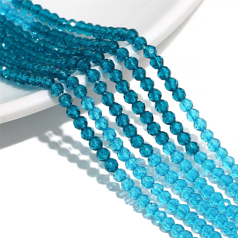 

125/195 шт. хрустальные стеклянные бусины, градиентные многоцветные свободные бусины-разделители для DIY ожерелья, браслета, изготовления ювелирных изделий 3mm 125pcs павлин голубой