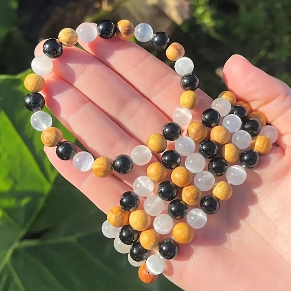 

1 шт. чистящий браслет, круглый очищающий кристалл, эластичный браслет из камней