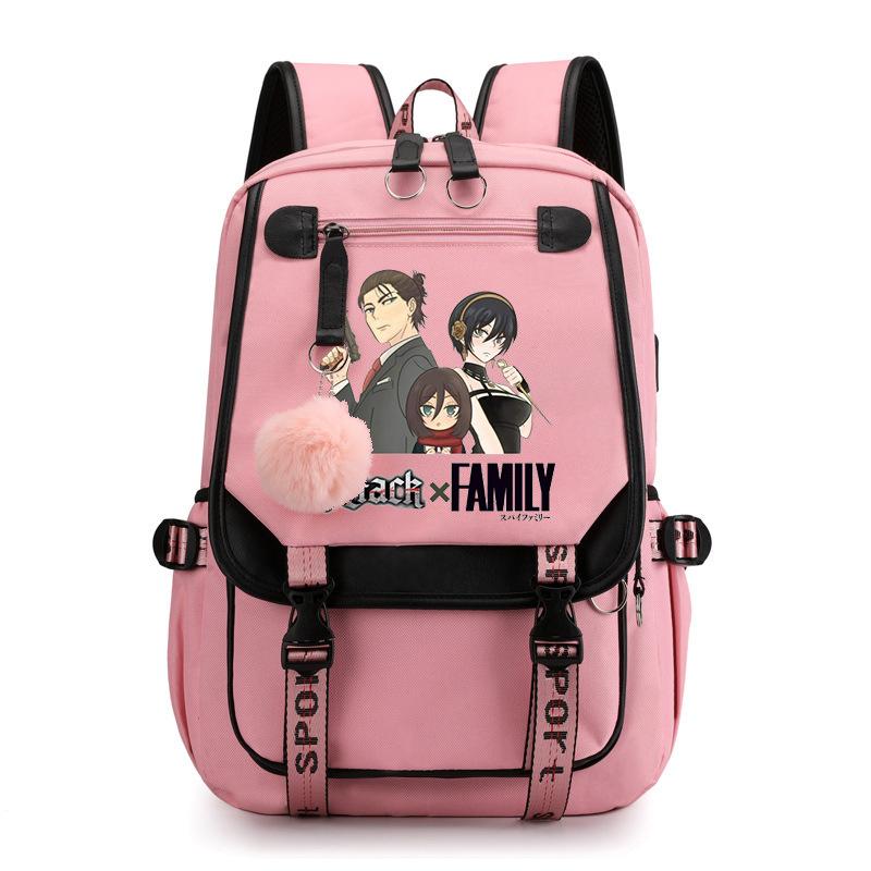 Spy Play House Backpack Casual Versatile Large Capacity Junior High School Student School Bag