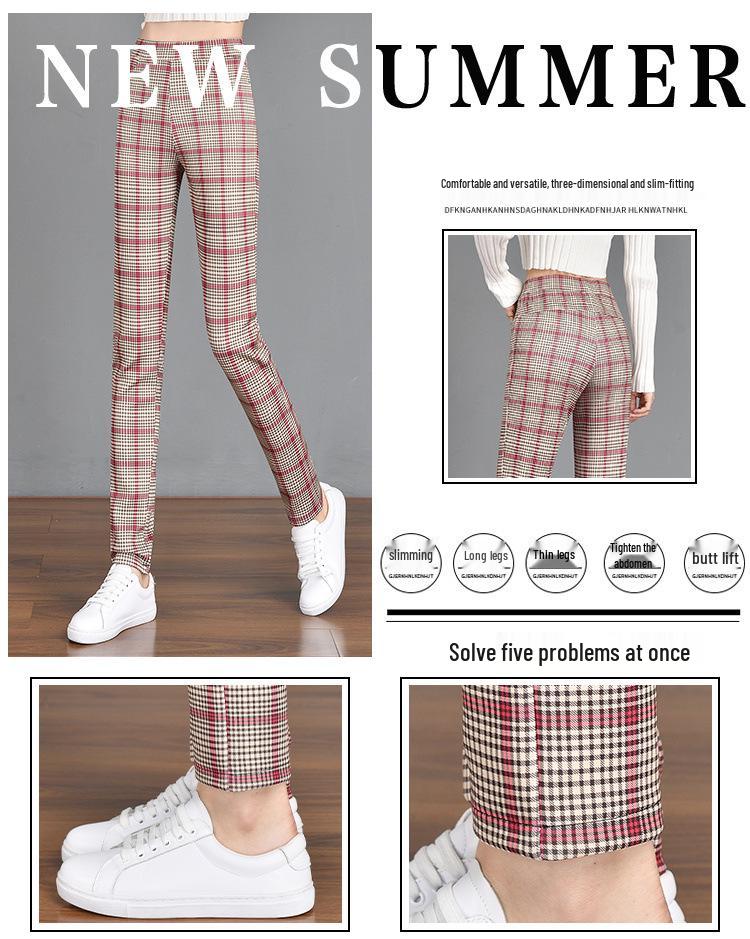 Elastische Taille Dicke Karohosen für Damen - Herbst/Winter 2025 Schlankmachender Trendiger Stil