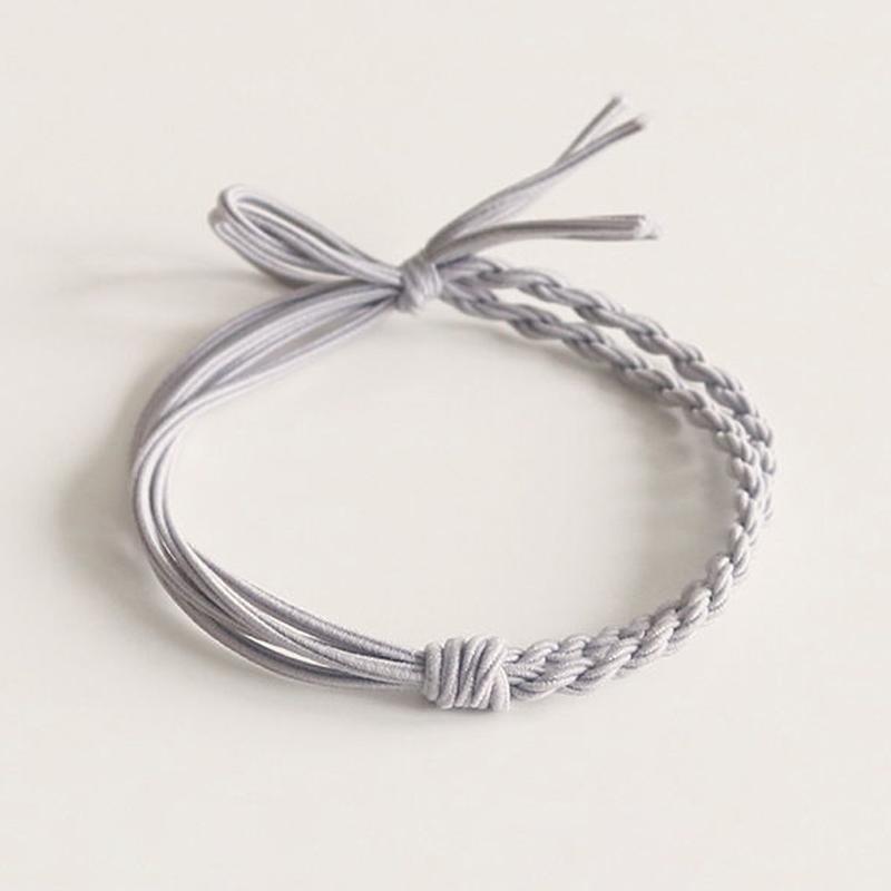 Hand-Woven Bow Head Rope Female Simple Temperament Elegant Hair Tie Gift For Girlfriends