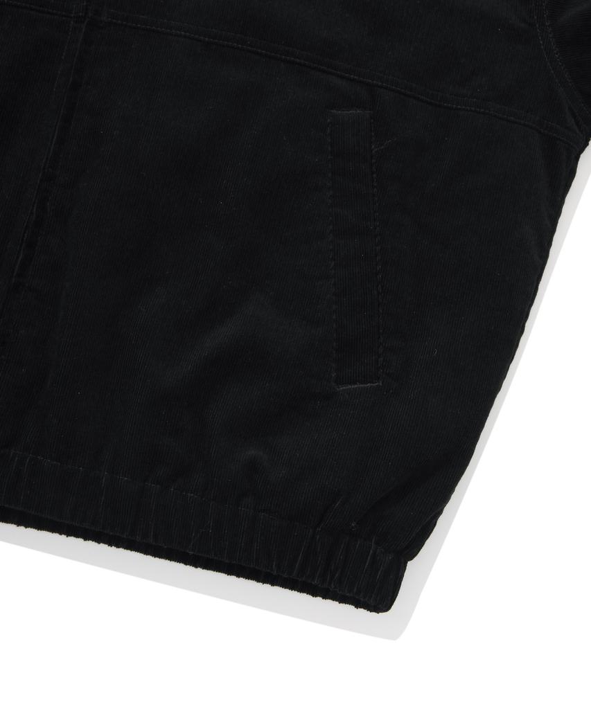 COVERNAT C Logo Corduroy Hoodie Jacket Black