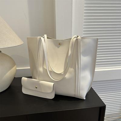 Damen Tasche Zweiteilige Schultertasche Großvolumige Tragetasche Nischen Minimalistischer Stil Achseltasche Tide
