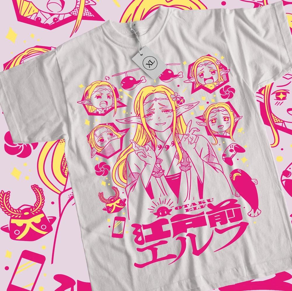 Anime Edomae Otaku Elf Kawaii White Tshirt Size S4xl S