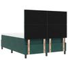 Box Spring Bed with Headboard Dark Green 190 x 140 cm Velvet