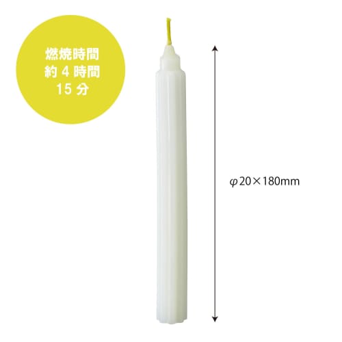 Kameyama Candles, Sacred Flame Mark, Irregular Yellow Core, Size 15 (Square Bag), Pack of 16, Approx. 4 hours 15 minutes