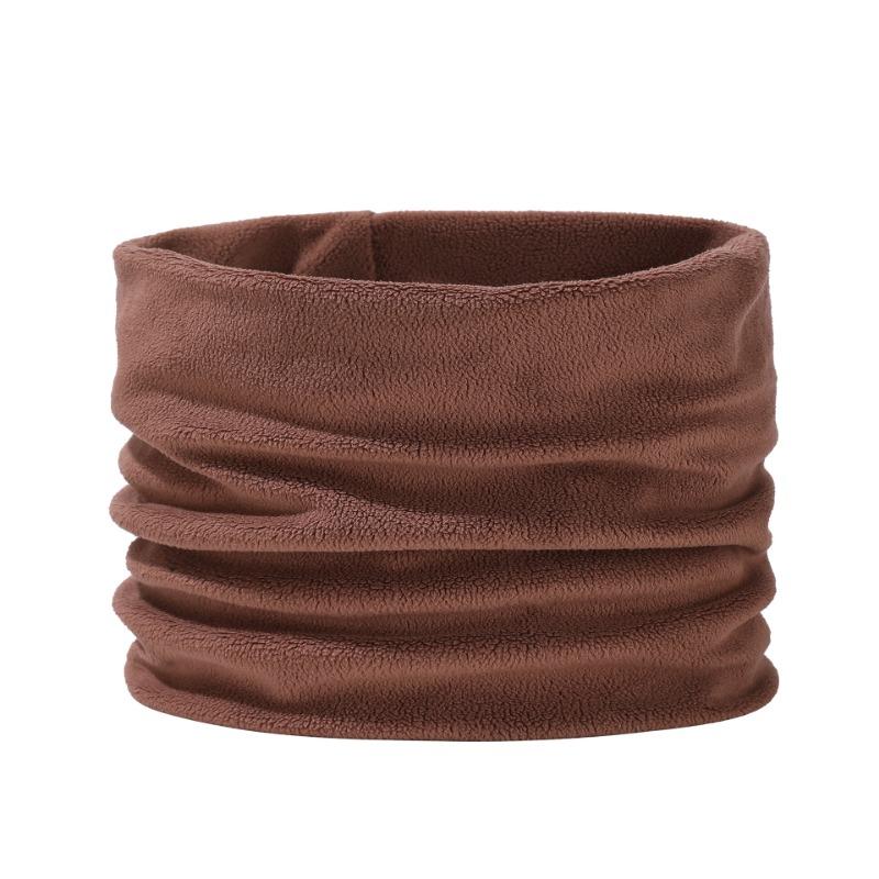 Fashion Versatile Solid Color Scarf Winter Warm Neck Cover Thickened Double Layer Cold Cycling Mask Unisex