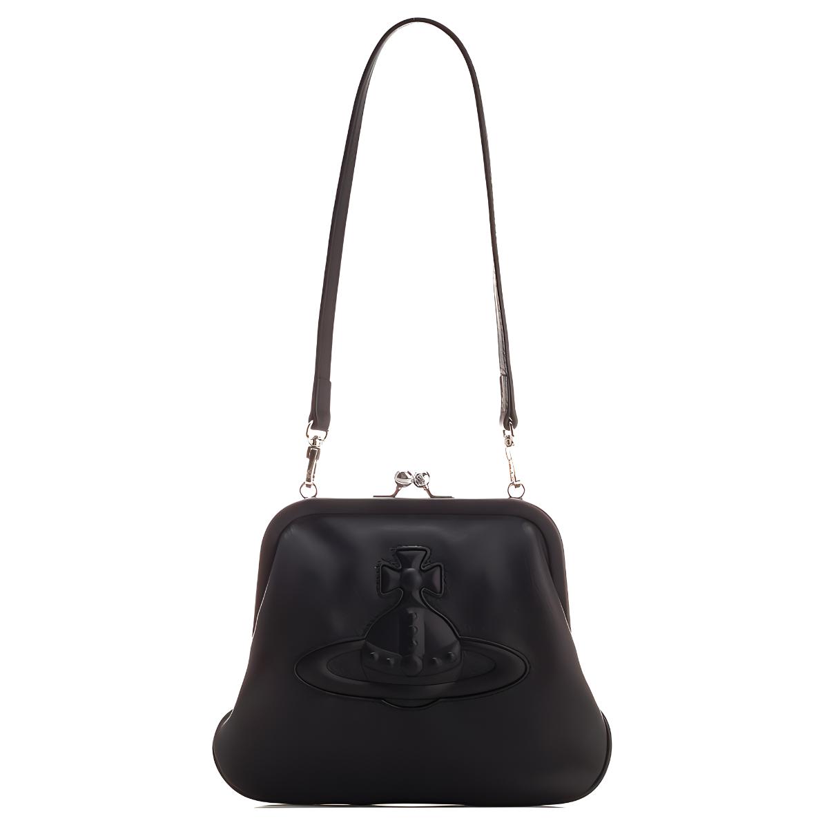

VIVIENNE WESTWOOD Fashion Smooth Leather Dumpling Bag Crossbody Bag Unisex Bags Black 5205000142072LAN401 Basic Set (Bag+Dust Bag)