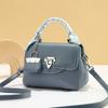 Urban Minimalist Pu Tote Bag With Splicing And Macaron Colors For Daily Use