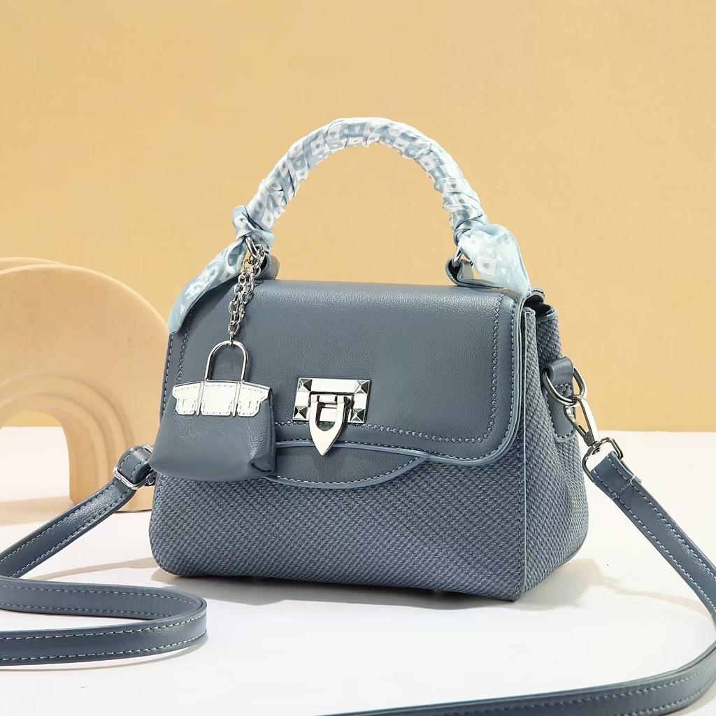 Urban Minimalist Pu Tote Bag With Splicing And Macaron Colors For Daily Use