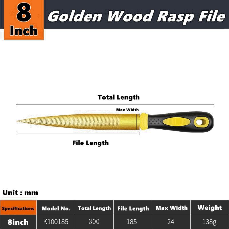 4"/6"/8"/10"/12" High Carbon Steel Tapered Rasp File Wooden Carving File Needle File Set Wood Working Rasp Files Tools