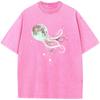 Moon Octopus Men's Short-Sleeved T-shirt Grams Of High-Quality Washed Old Tshirt Student Top T-shirts