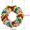 Parrot Swing for Large Birds - Colorful Cotton Rope Hanging Ring Toy for n Grey, Cockatoo, Conure, and Parakeet | Chewing, Exercise, Climbing, and