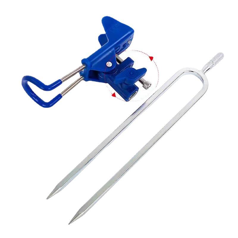 Universal Dual-Use Fishing Rod Holder & Ground Insert Rod Rack