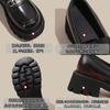 Thick-soled Women's New Retro Polished Small Leather Shoes, Small Inner Height Increase, Small Size 333.