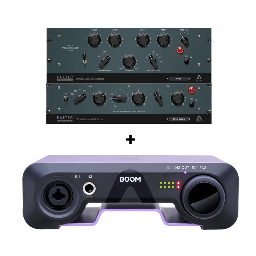 Apogee BOOM Audio USB 2 Ieșiri Căști Mac Windows Hardware USB Ideal pentru Microfoane Dinamice Interfață, In/3 (Ieșire de 0 ohmi), & Compatibil,